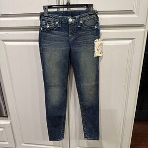 True Religion Women's Dark Indigo Skinny Jeans